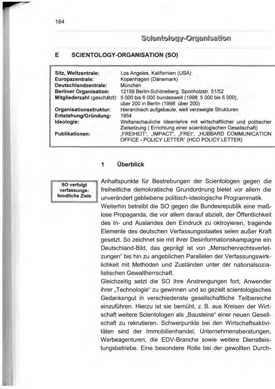 Seite 173 des Verfassungsschutzbericht 1999 Berlin