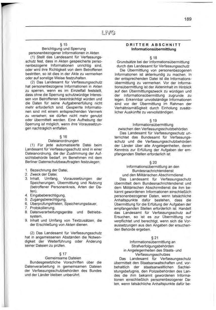 Seite 198 des Verfassungsschutzbericht 1999 Berlin