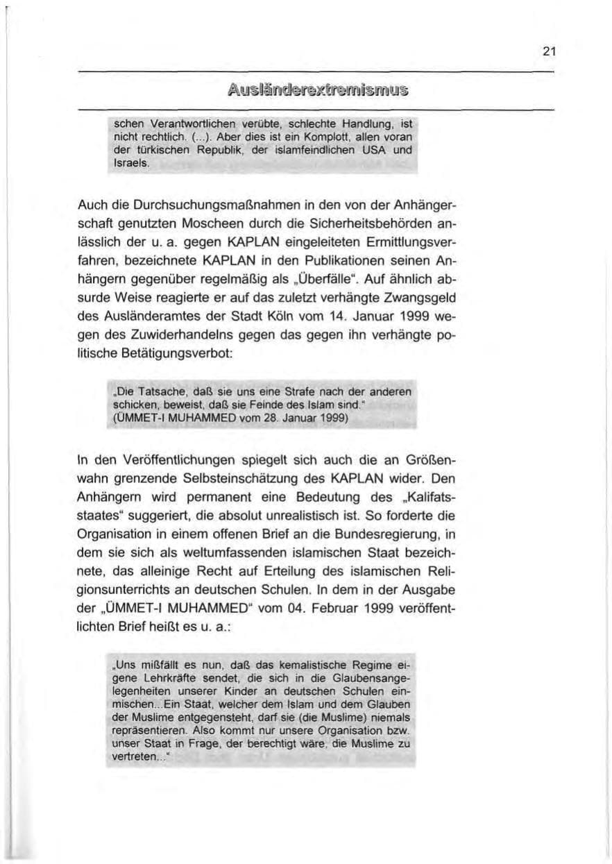 Seite 30 des Verfassungsschutzbericht 1999 Berlin