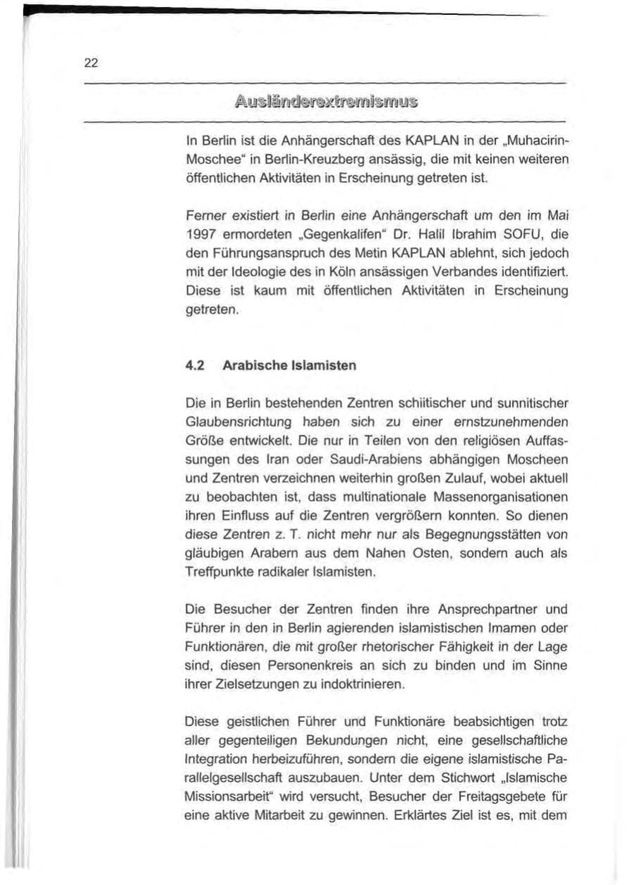 Seite 31 des Verfassungsschutzbericht 1999 Berlin