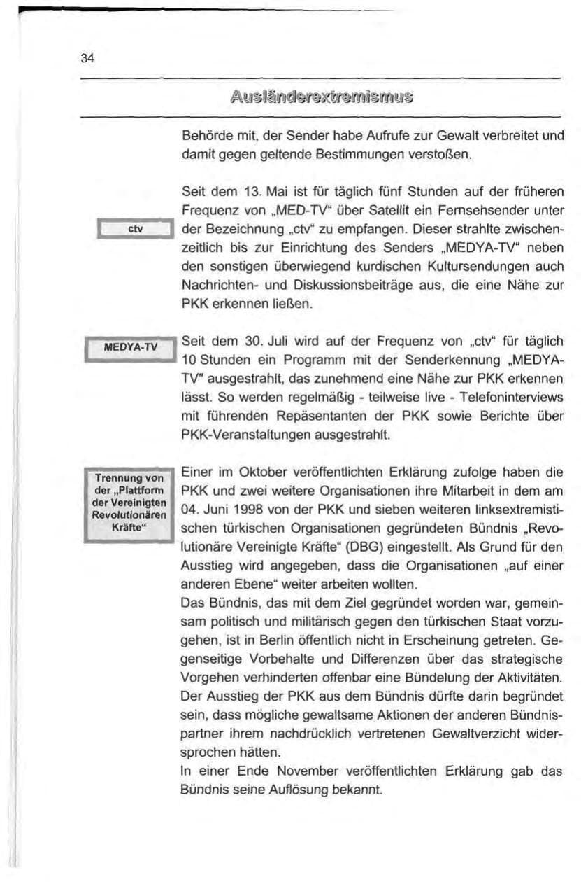 Seite 43 des Verfassungsschutzbericht 1999 Berlin