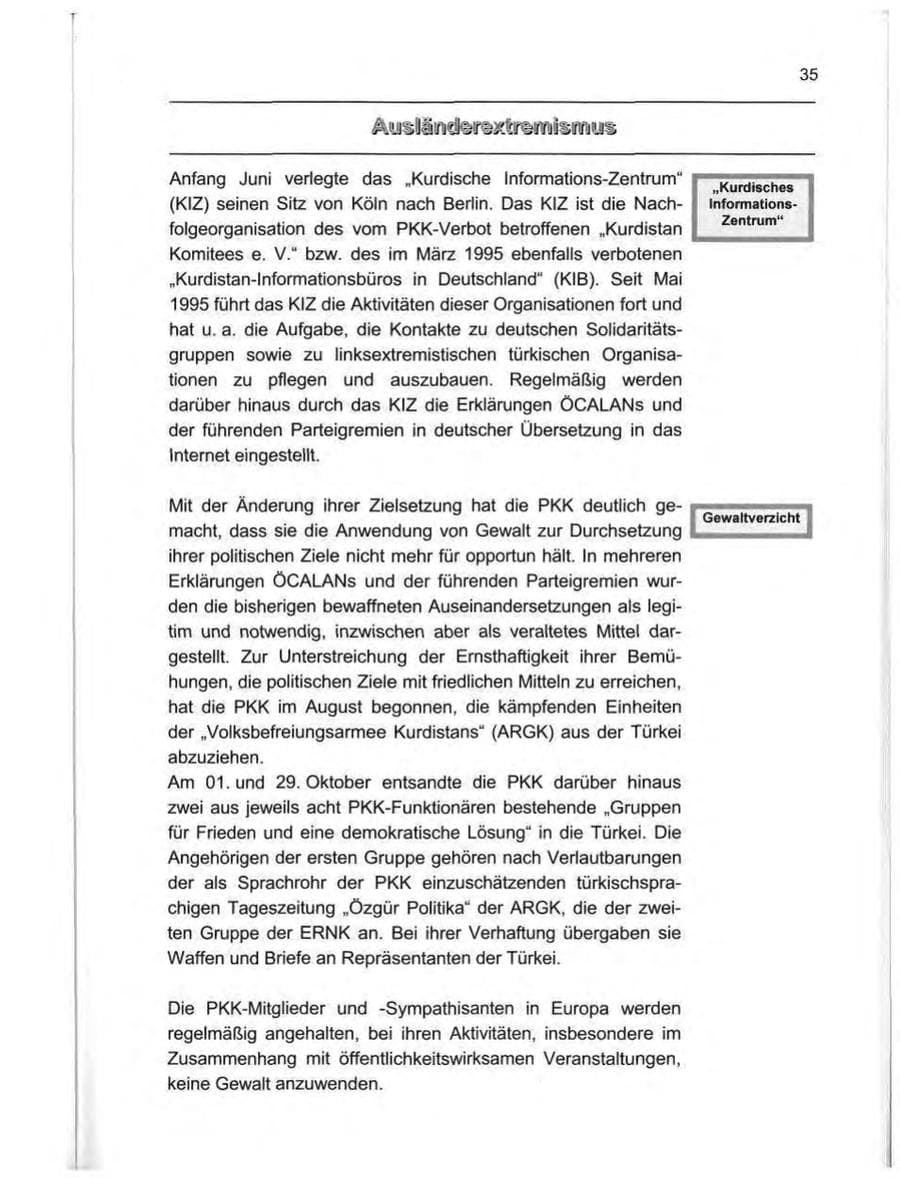 Seite 44 des Verfassungsschutzbericht 1999 Berlin