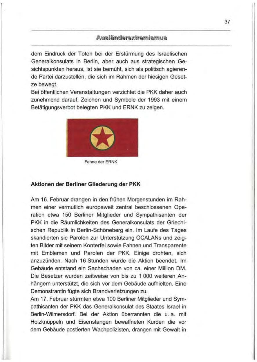 Seite 46 des Verfassungsschutzbericht 1999 Berlin