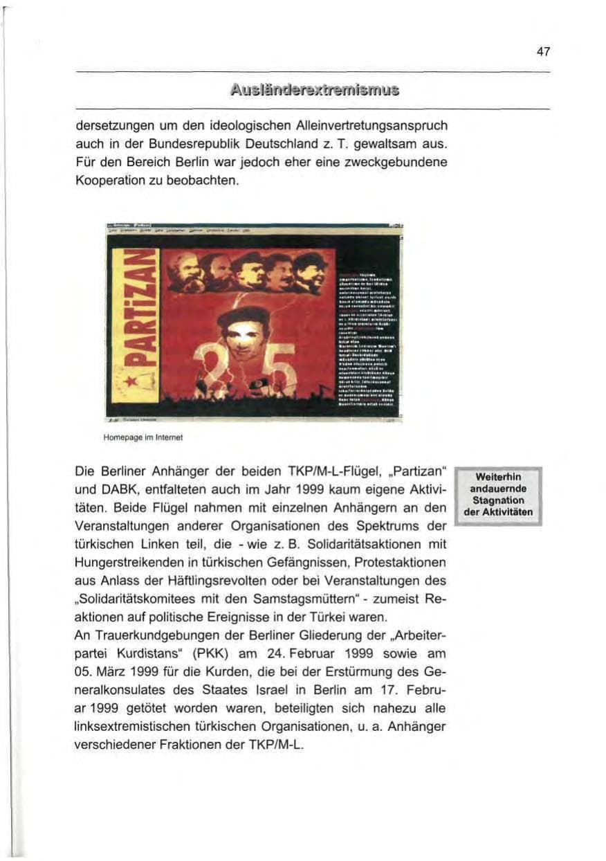 Seite 56 des Verfassungsschutzbericht 1999 Berlin