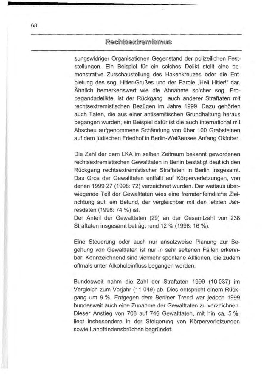 Seite 77 des Verfassungsschutzbericht 1999 Berlin
