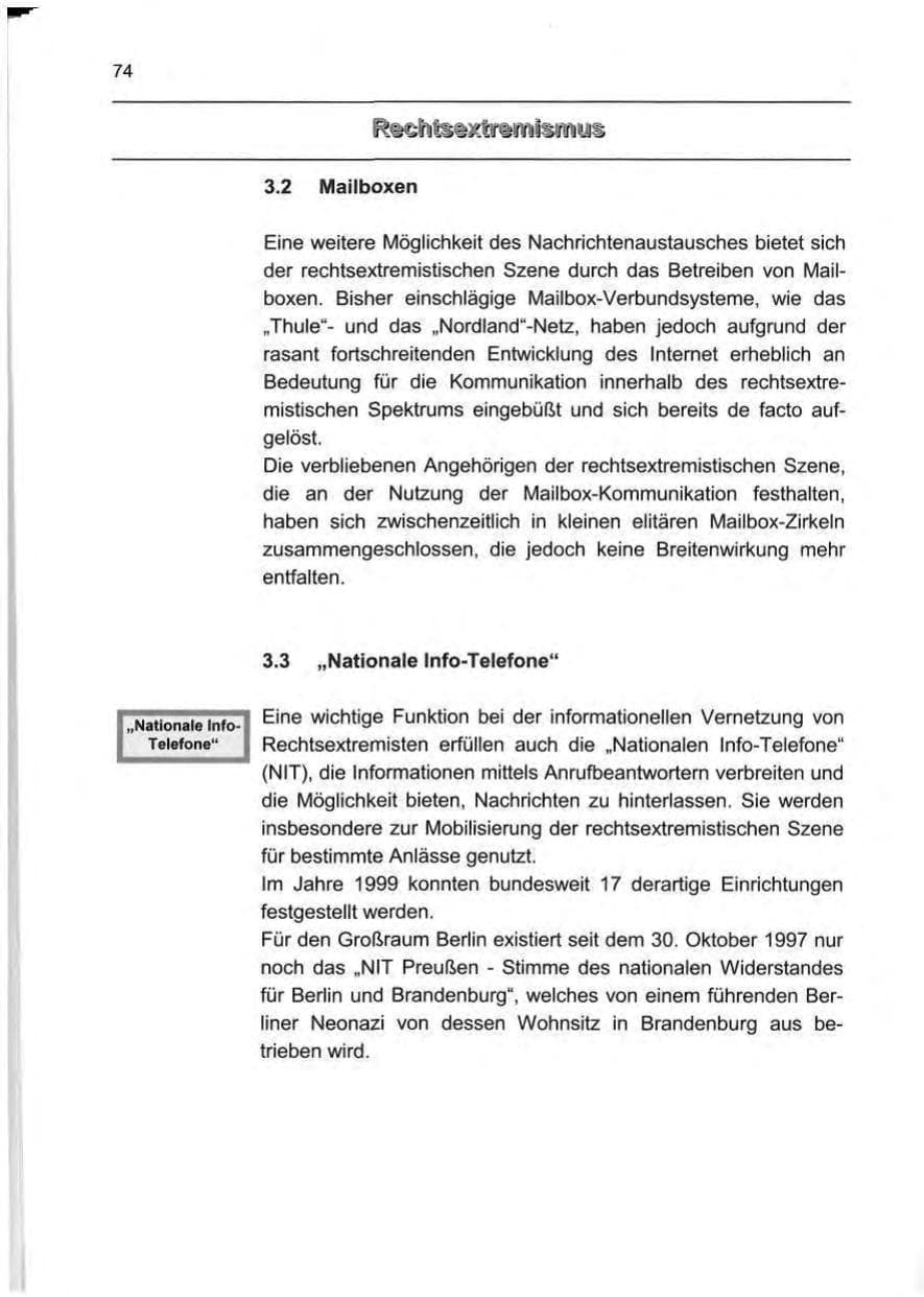 Seite 83 des Verfassungsschutzbericht 1999 Berlin