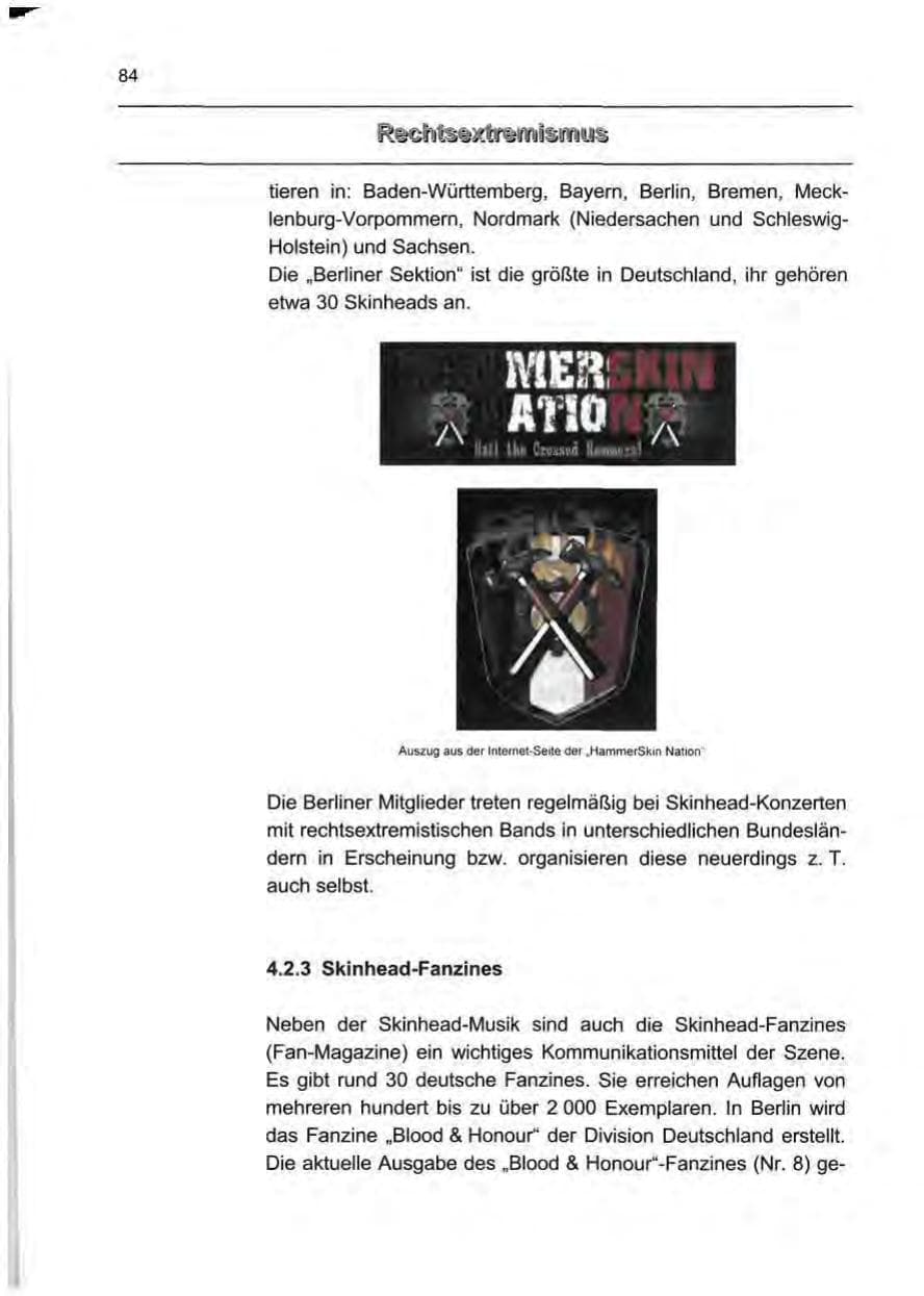 Seite 93 des Verfassungsschutzbericht 1999 Berlin