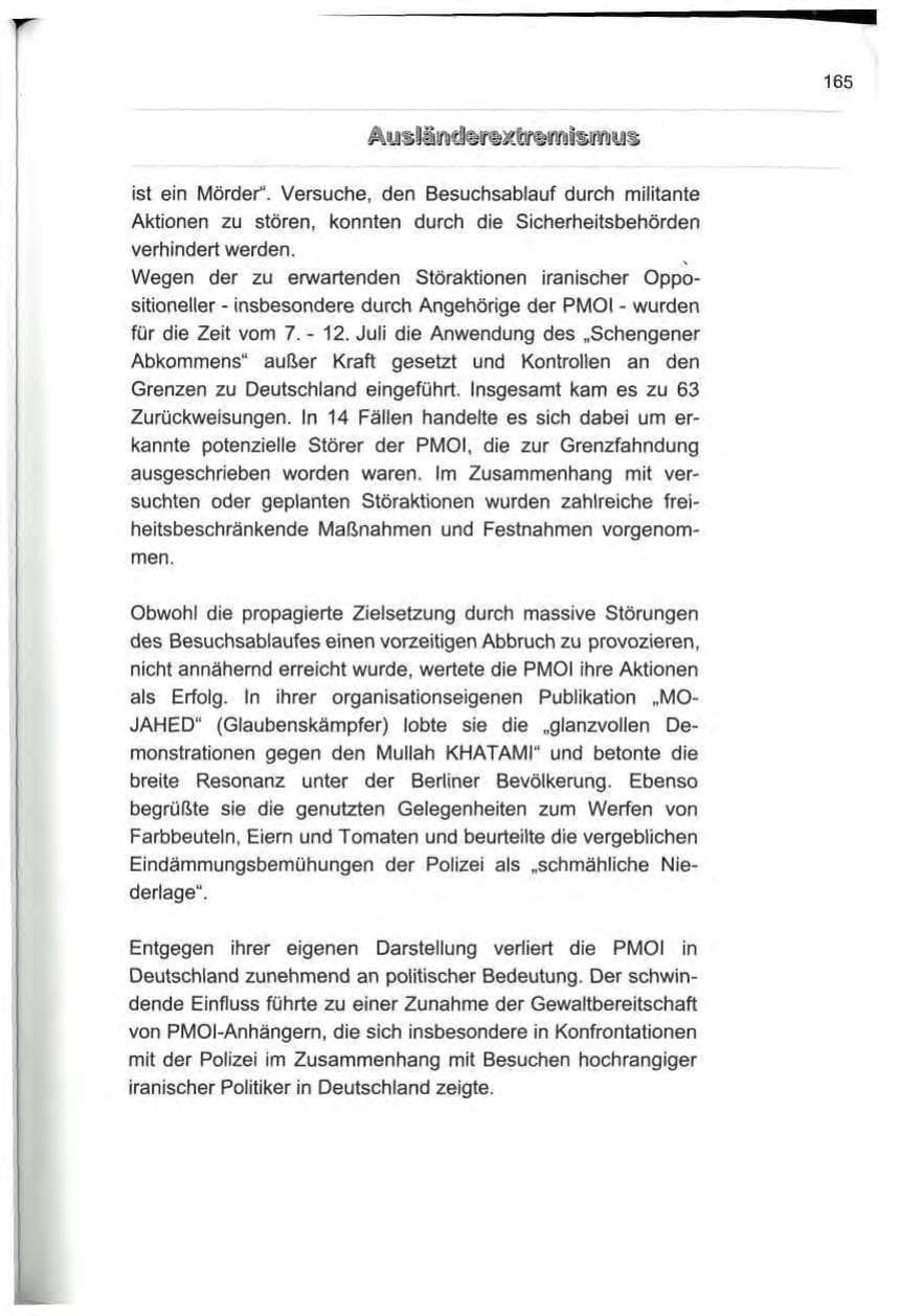 Seite 176 des Verfassungsschutzbericht 2000 Berlin
