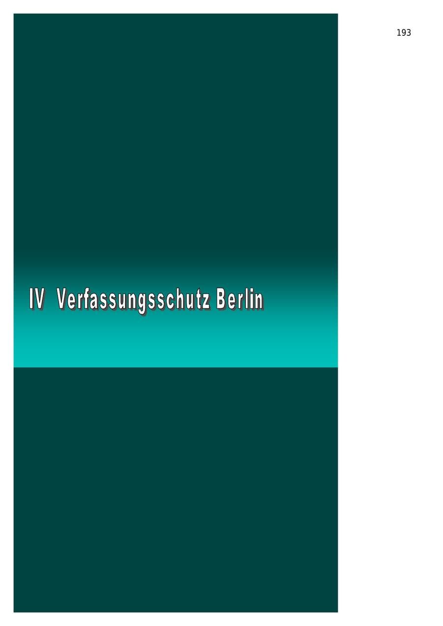 Seite 193 des Verfassungsschutzbericht 2001 Berlin