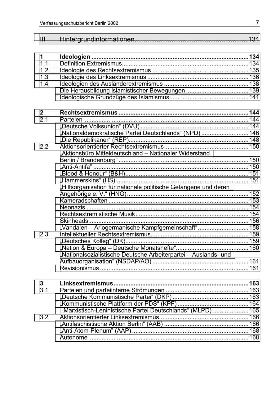 Seite 11 des Verfassungsschutzbericht 2002 Berlin