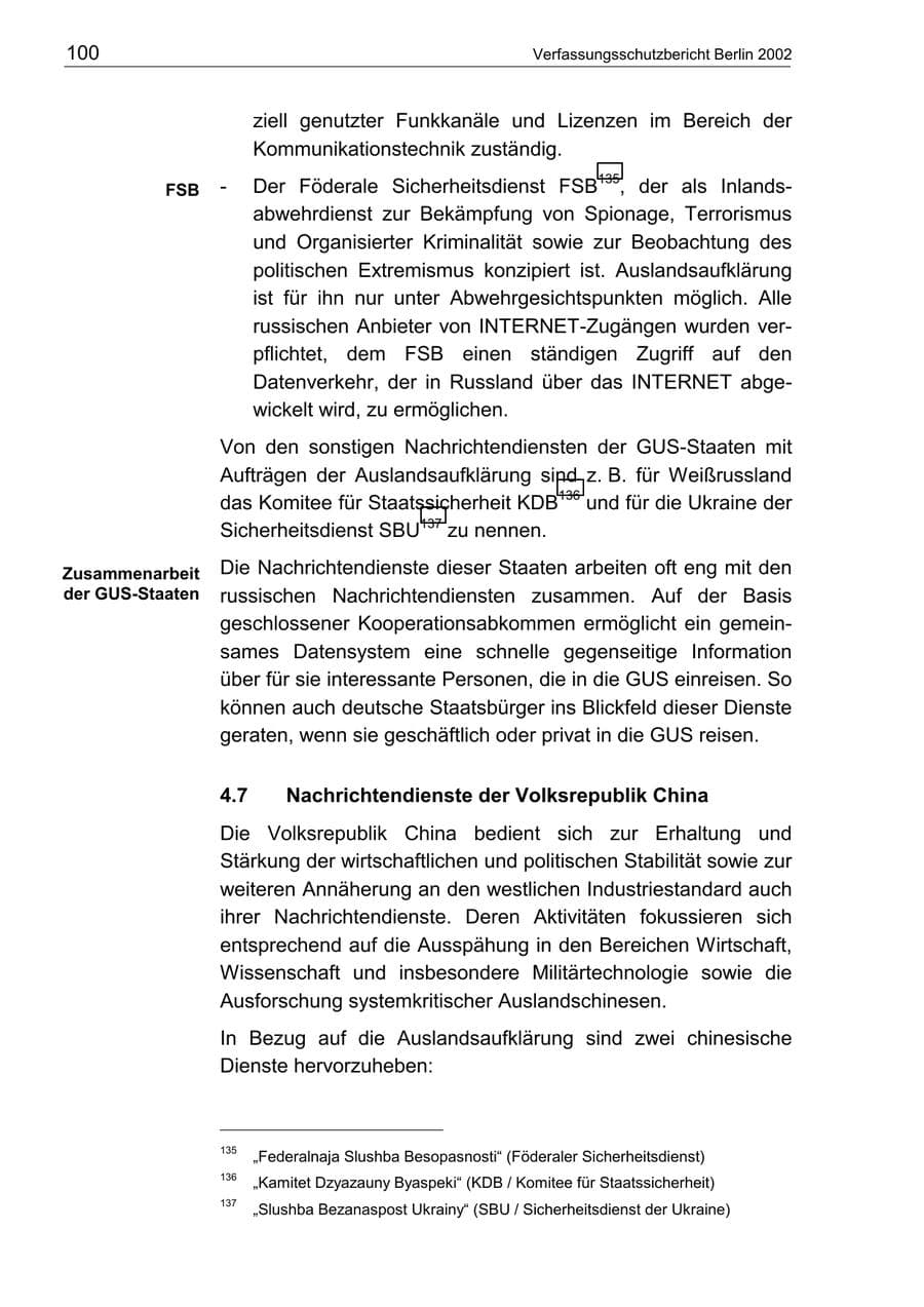 Seite 104 des Verfassungsschutzbericht 2002 Berlin