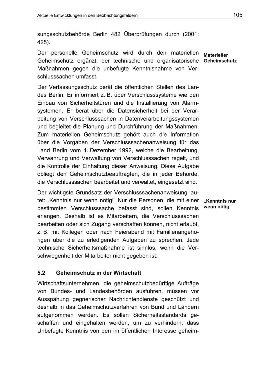 Seite 109 des Verfassungsschutzbericht 2002 Berlin