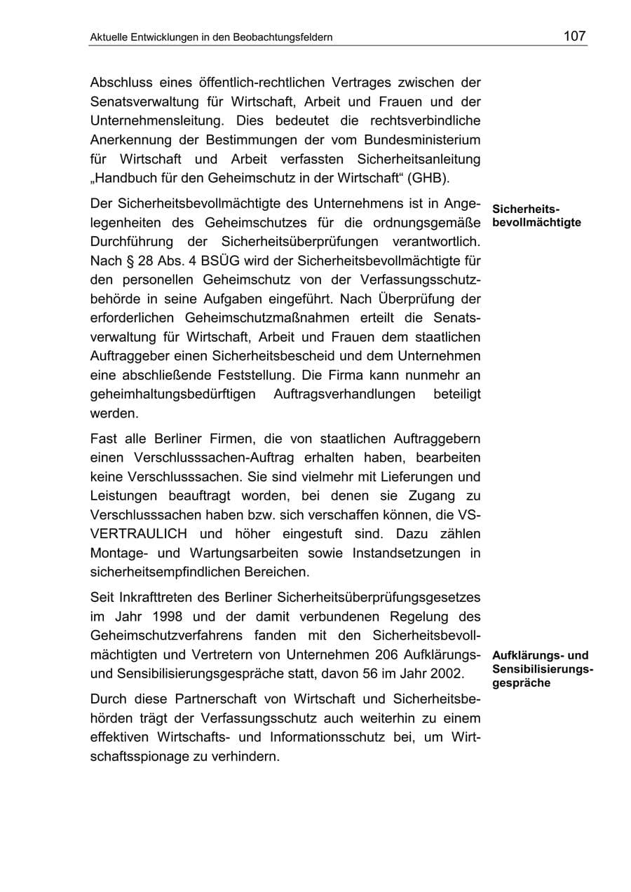 Seite 111 des Verfassungsschutzbericht 2002 Berlin