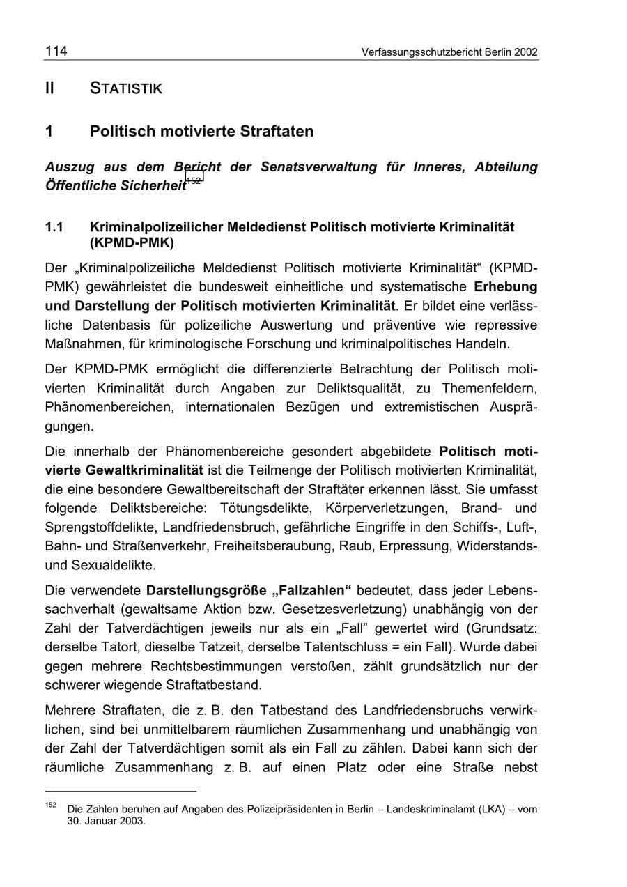 Seite 118 des Verfassungsschutzbericht 2002 Berlin