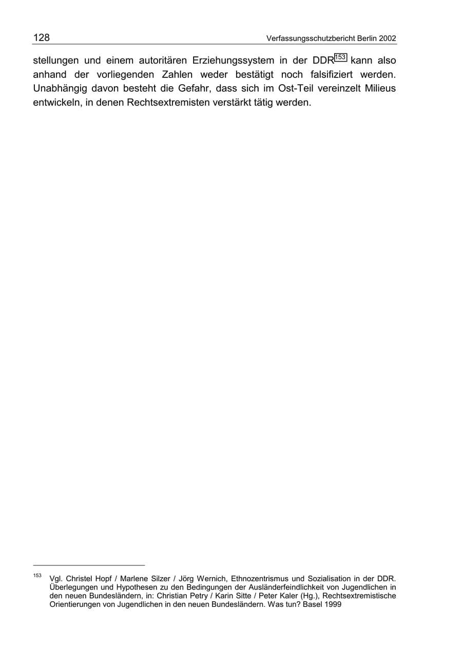 Seite 132 des Verfassungsschutzbericht 2002 Berlin