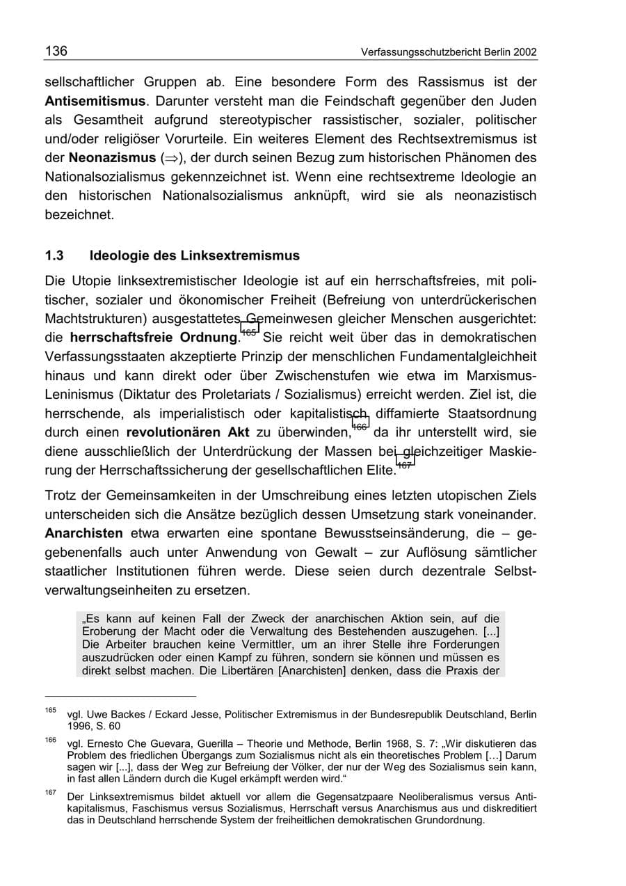 Seite 140 des Verfassungsschutzbericht 2002 Berlin