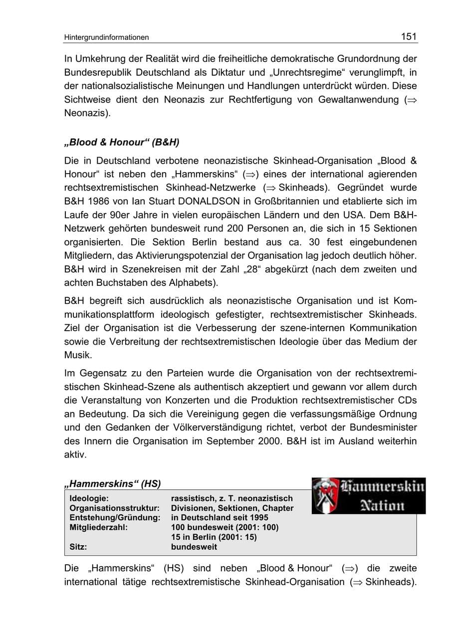 Seite 155 des Verfassungsschutzbericht 2002 Berlin