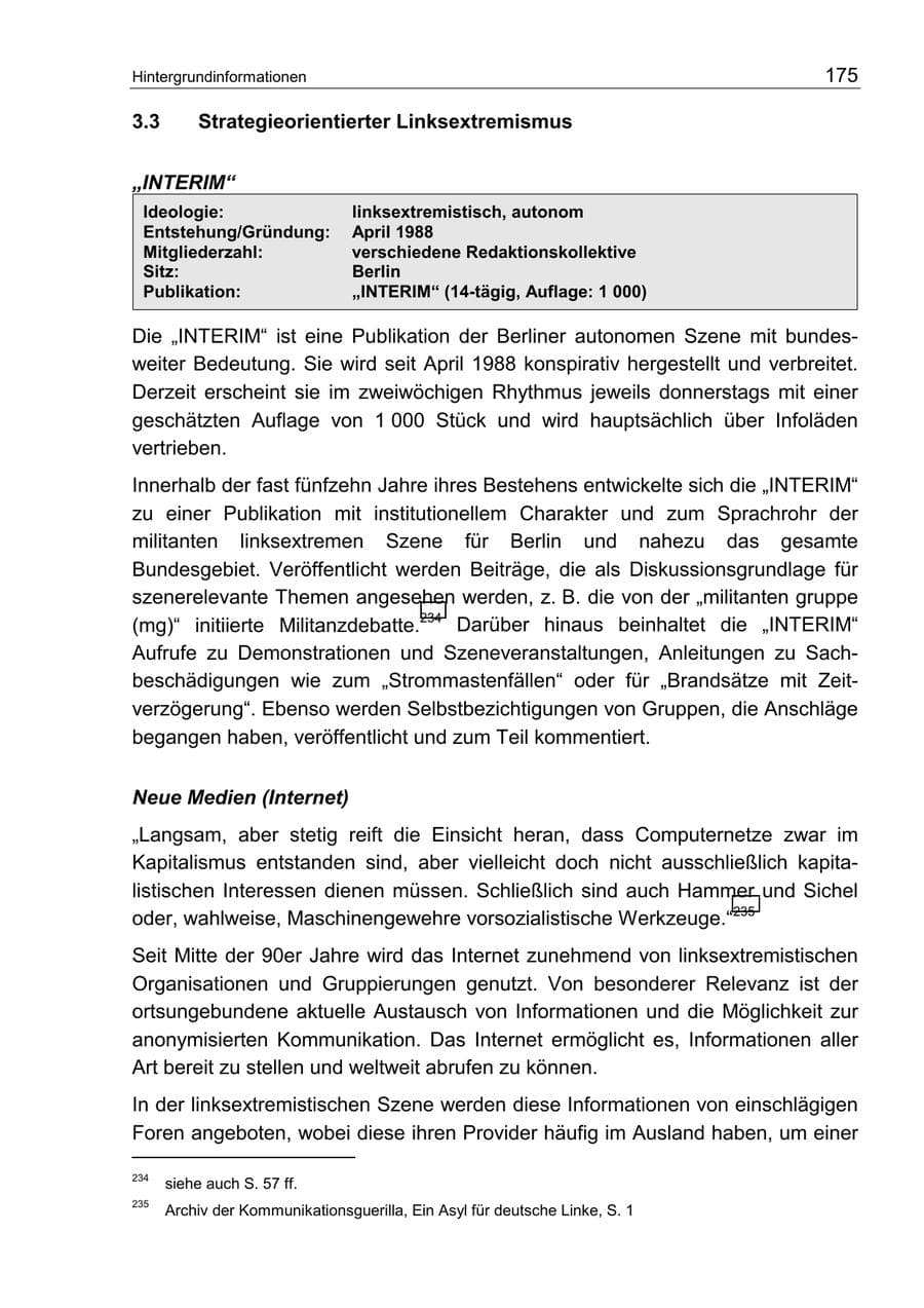 Seite 179 des Verfassungsschutzbericht 2002 Berlin