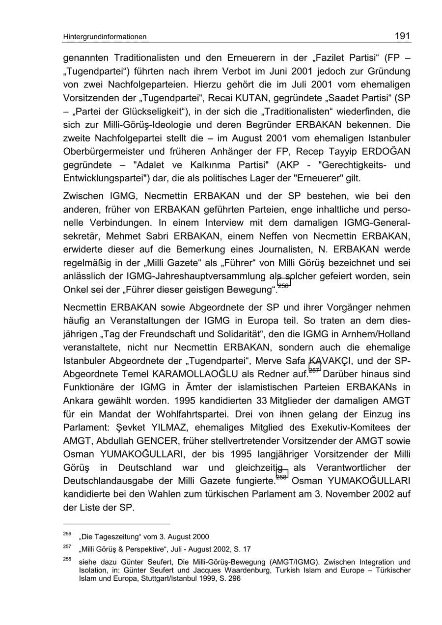 Seite 195 des Verfassungsschutzbericht 2002 Berlin