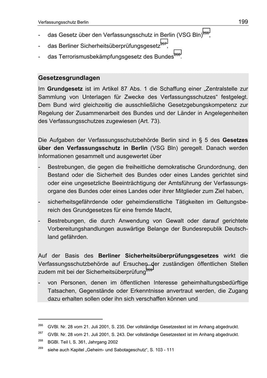 Seite 203 des Verfassungsschutzbericht 2002 Berlin