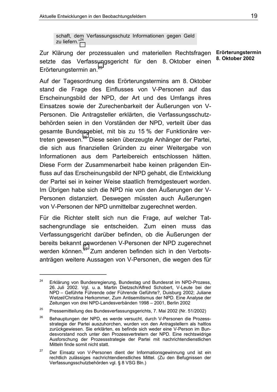 Seite 23 des Verfassungsschutzbericht 2002 Berlin