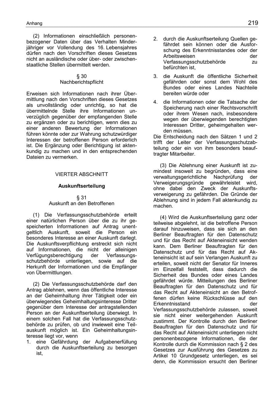 Seite 223 des Verfassungsschutzbericht 2002 Berlin