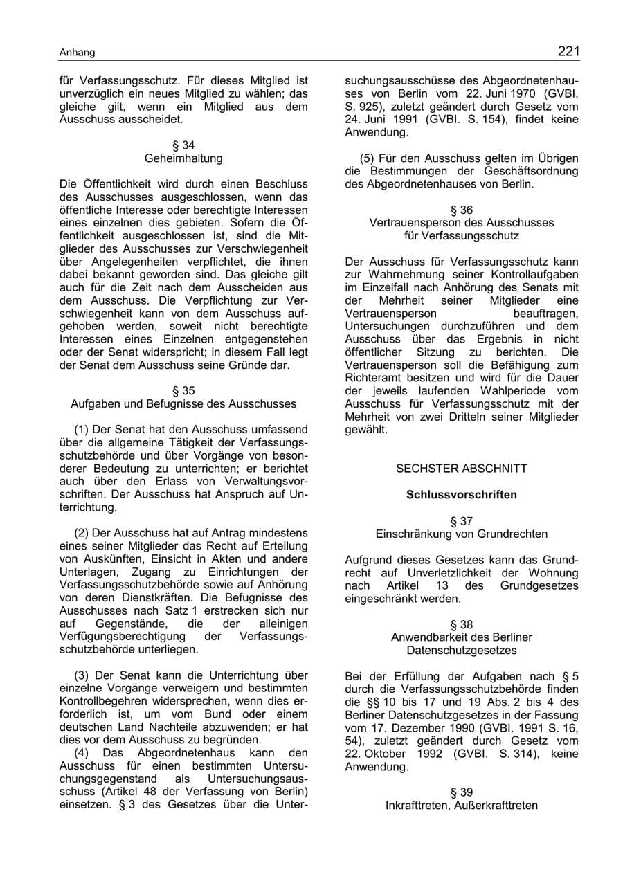 Seite 225 des Verfassungsschutzbericht 2002 Berlin