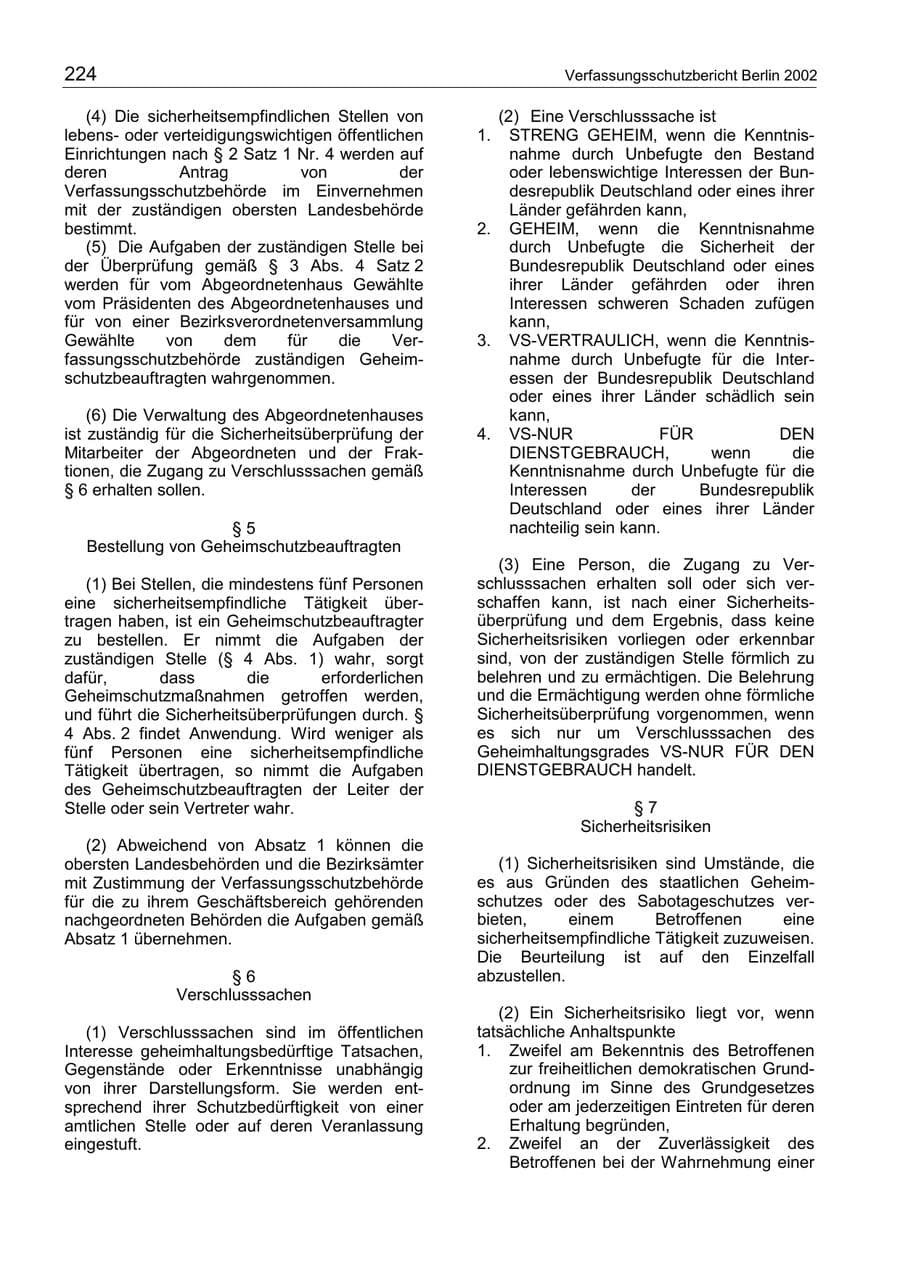 Seite 228 des Verfassungsschutzbericht 2002 Berlin