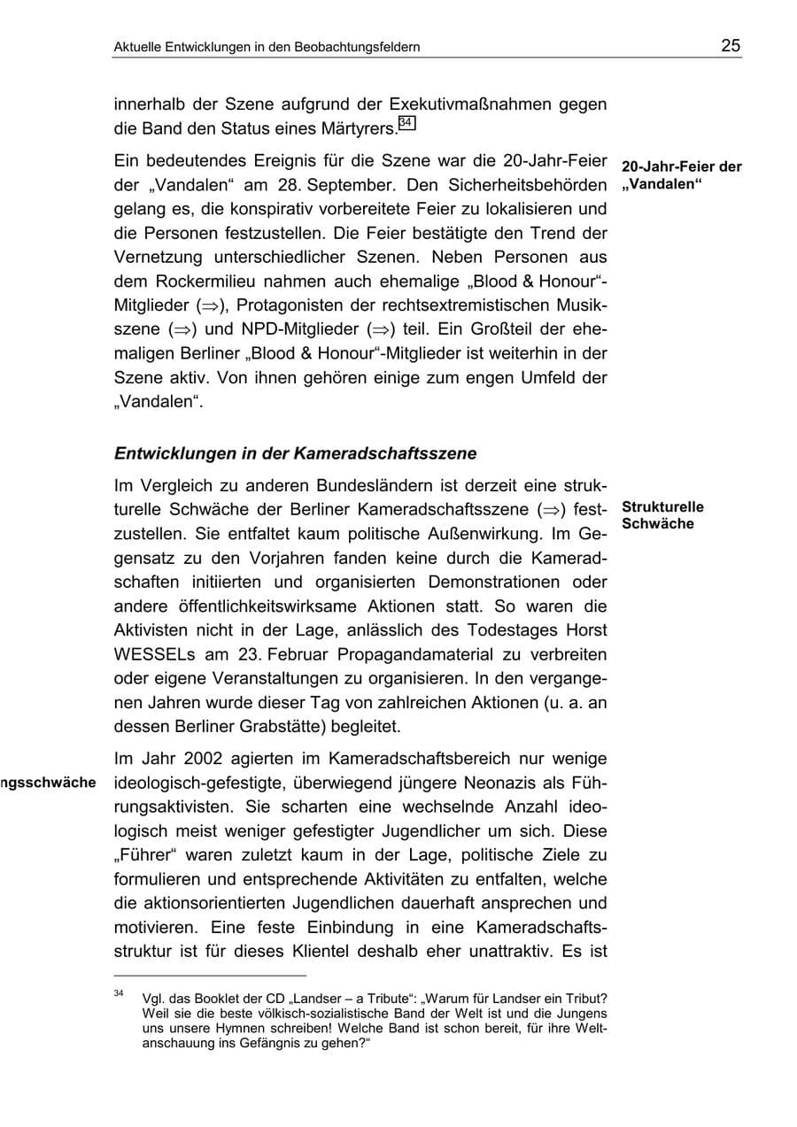 Seite 29 des Verfassungsschutzbericht 2002 Berlin