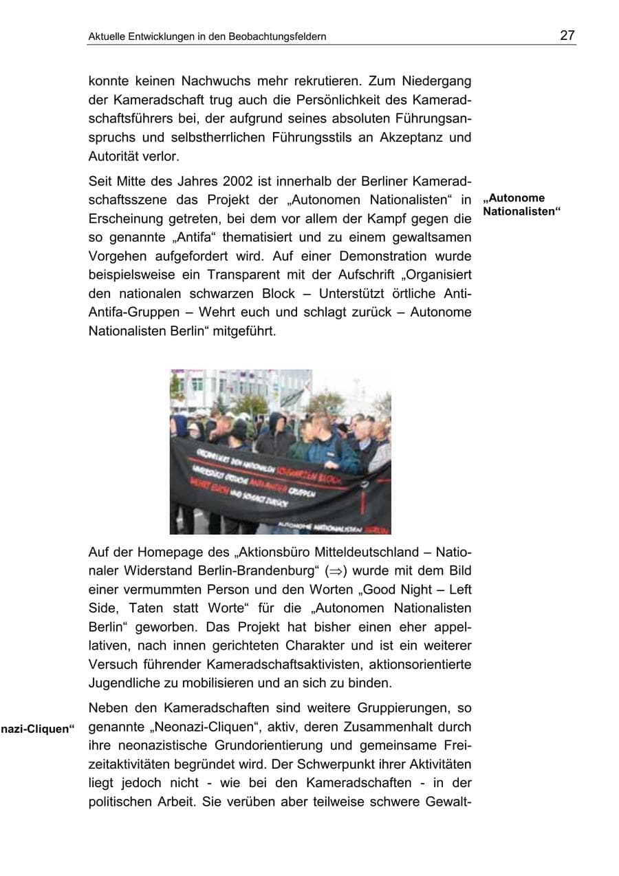 Seite 31 des Verfassungsschutzbericht 2002 Berlin