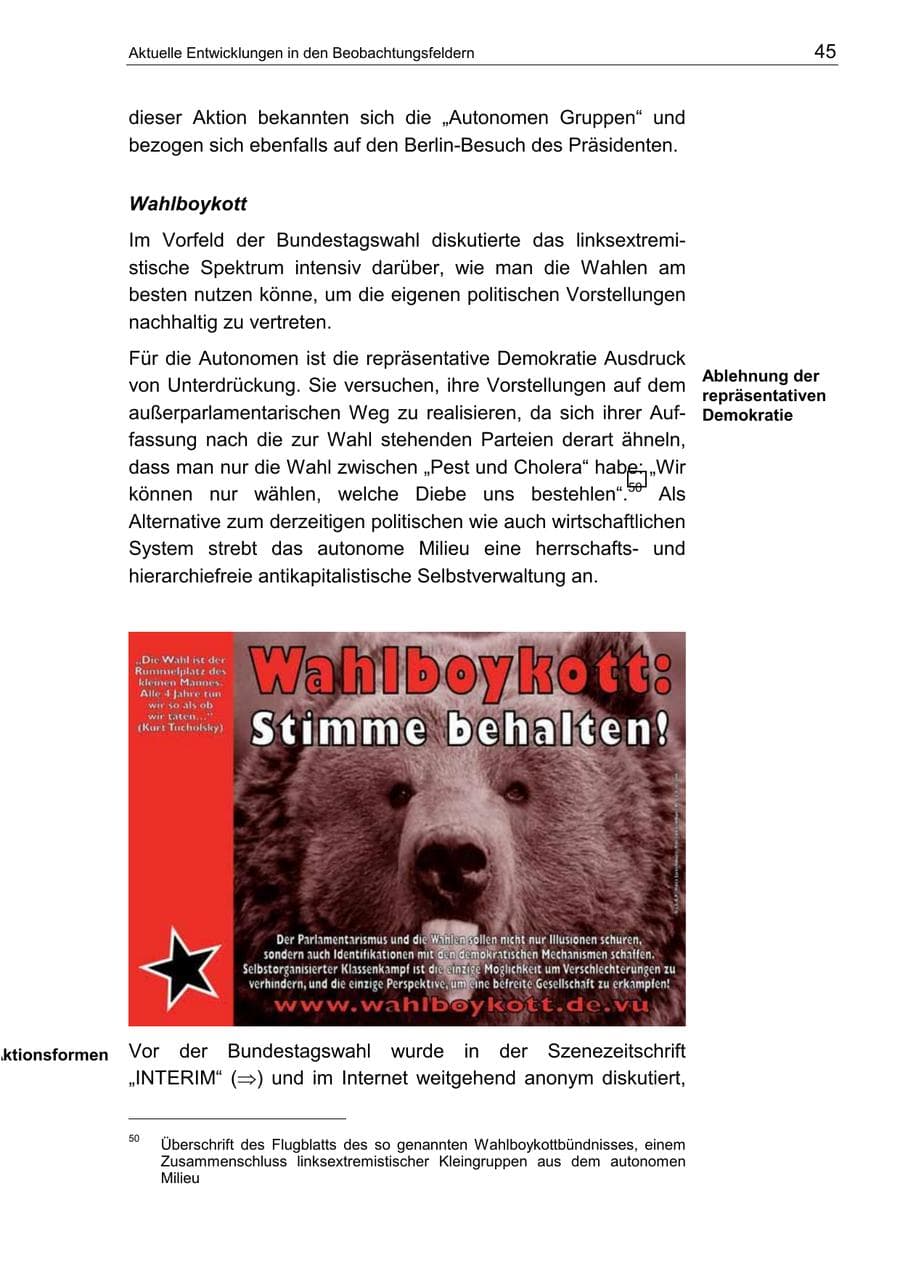 Seite 49 des Verfassungsschutzbericht 2002 Berlin