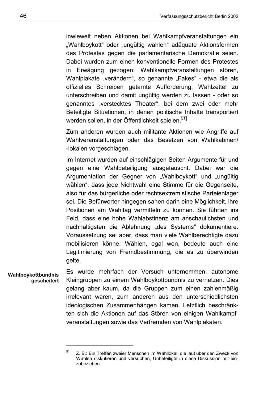 Seite 50 des Verfassungsschutzbericht 2002 Berlin