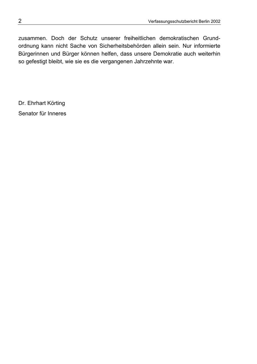 Seite 6 des Verfassungsschutzbericht 2002 Berlin