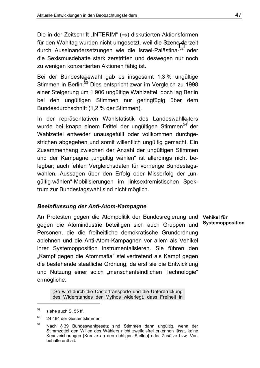 Seite 51 des Verfassungsschutzbericht 2002 Berlin