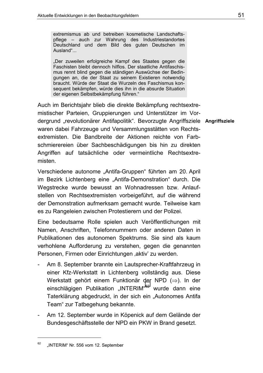 Seite 55 des Verfassungsschutzbericht 2002 Berlin