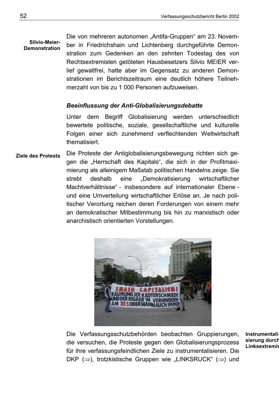 Seite 56 des Verfassungsschutzbericht 2002 Berlin