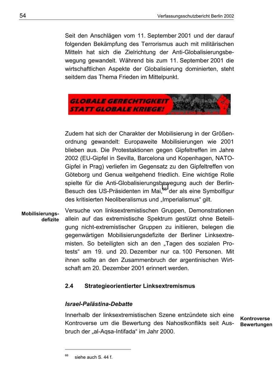 Seite 58 des Verfassungsschutzbericht 2002 Berlin