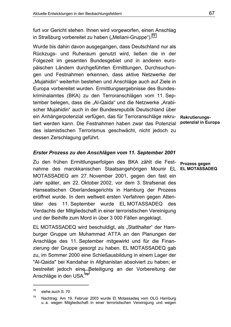 Seite 71 des Verfassungsschutzbericht 2002 Berlin