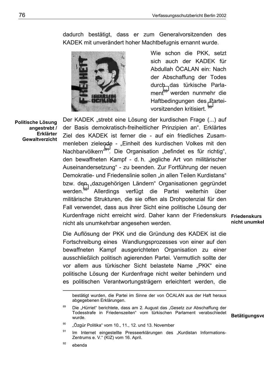 Seite 80 des Verfassungsschutzbericht 2002 Berlin