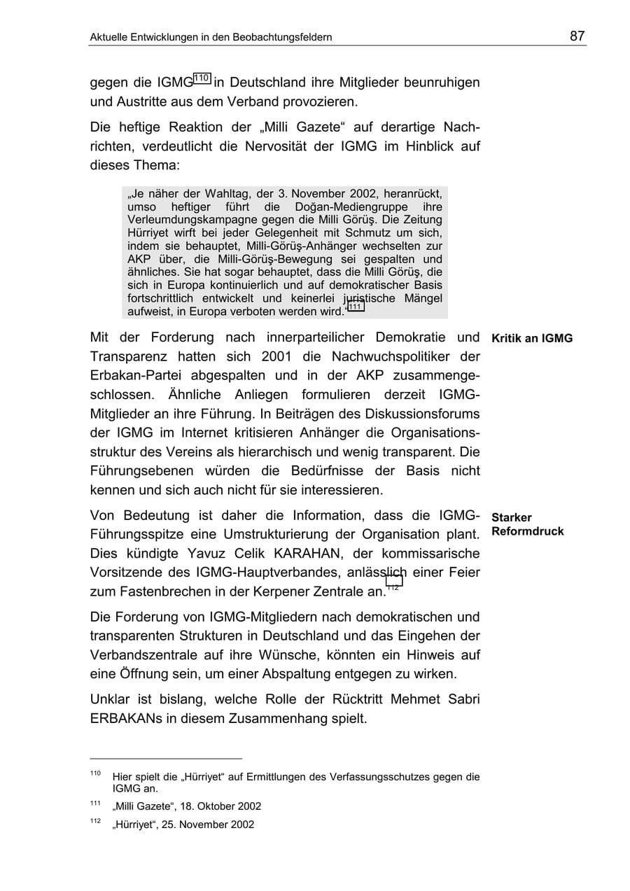Seite 91 des Verfassungsschutzbericht 2002 Berlin