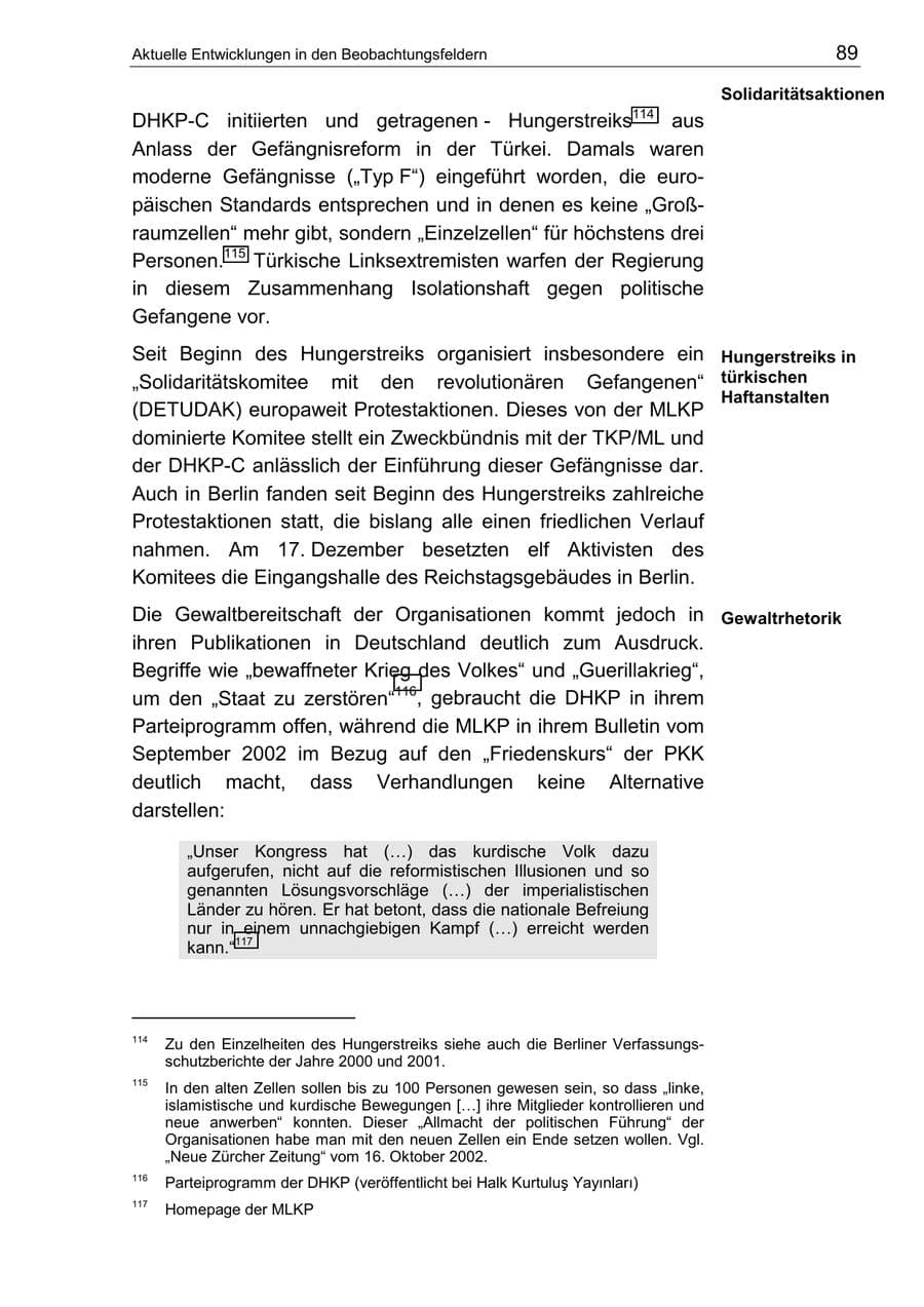 Seite 93 des Verfassungsschutzbericht 2002 Berlin