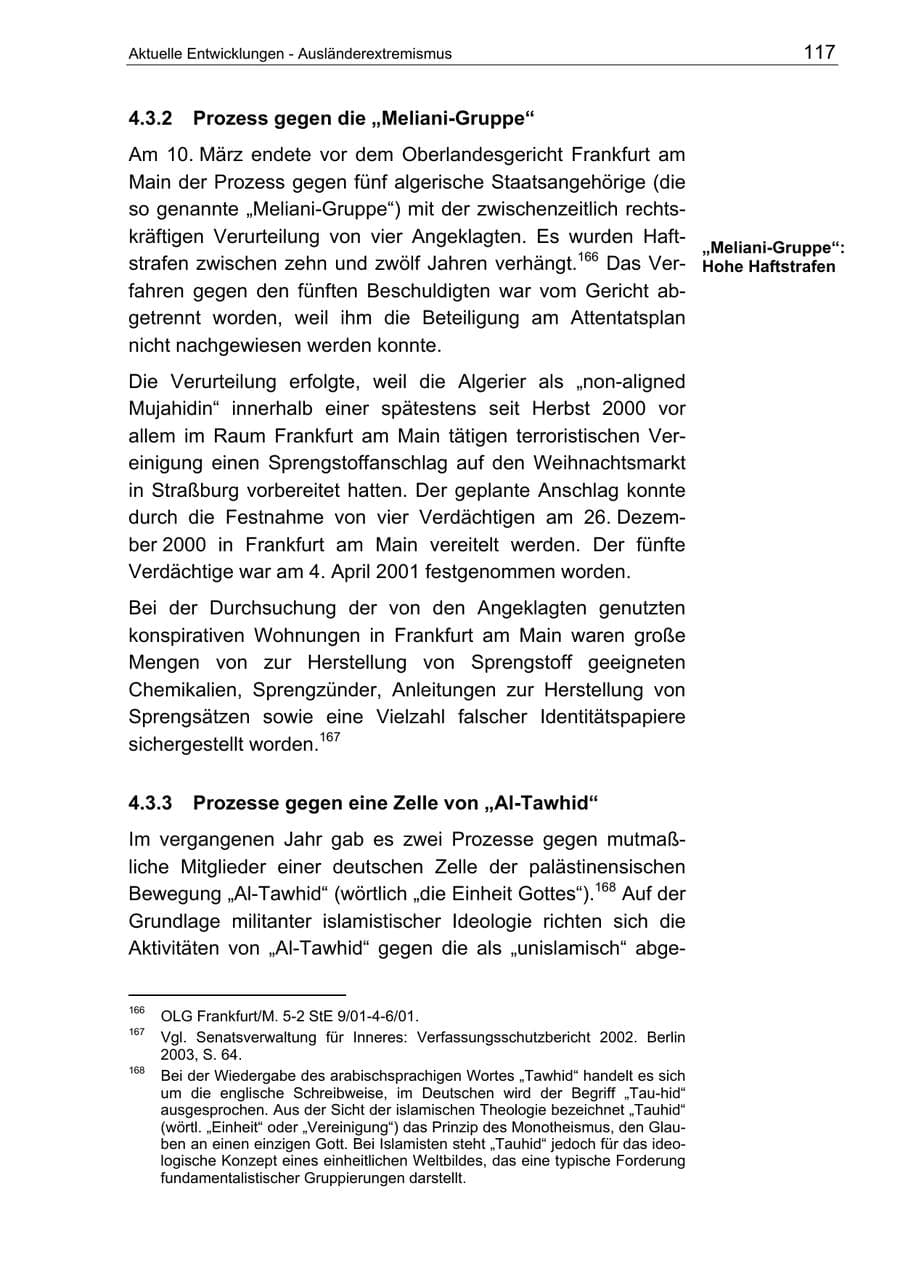 Seite 117 des Verfassungsschutzbericht 2003 Berlin