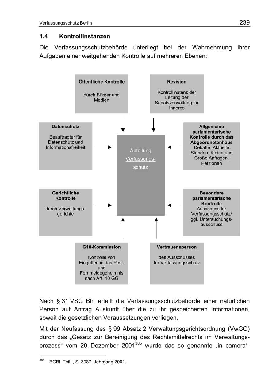 Seite 239 des Verfassungsschutzbericht 2003 Berlin