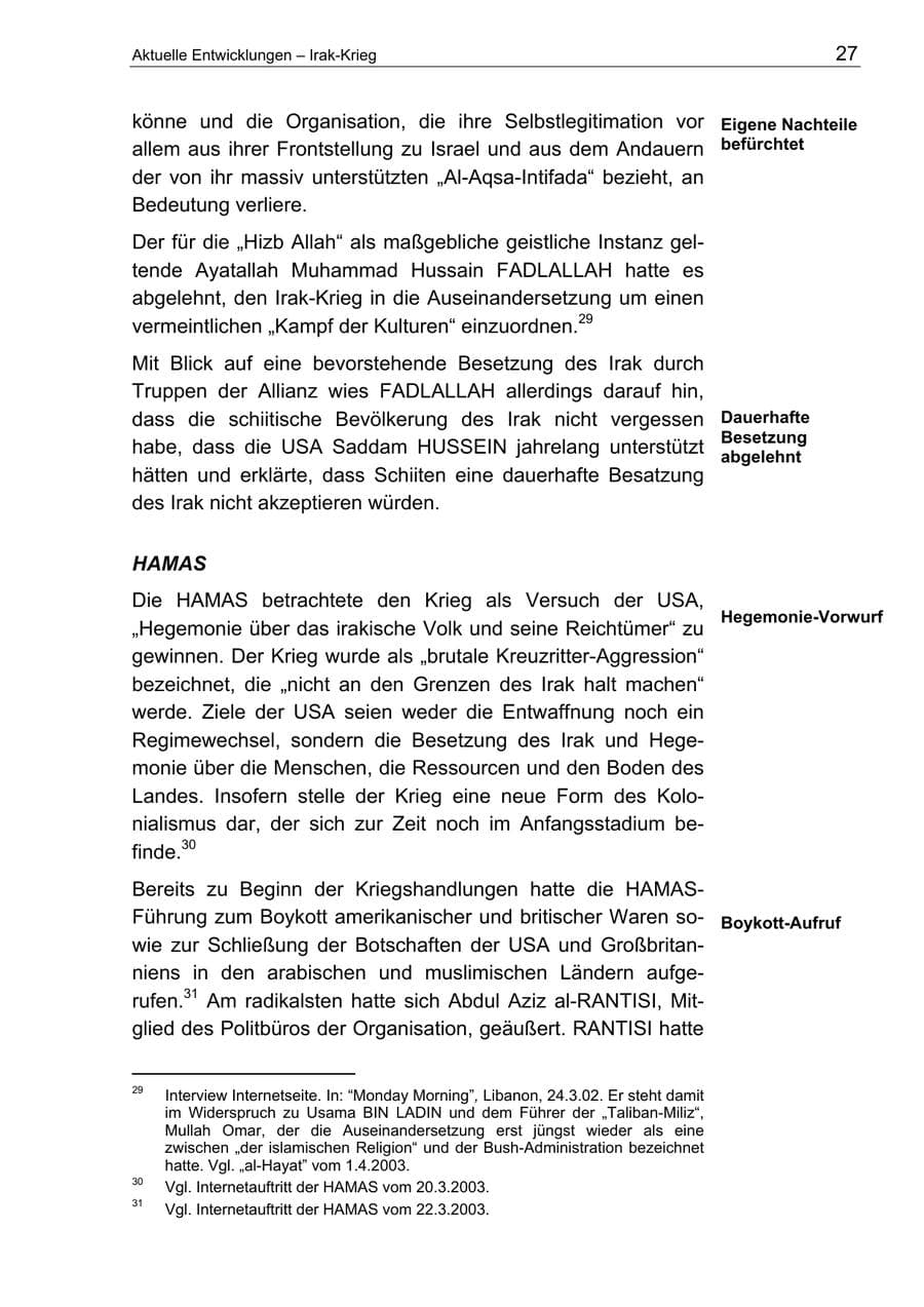 Seite 27 des Verfassungsschutzbericht 2003 Berlin