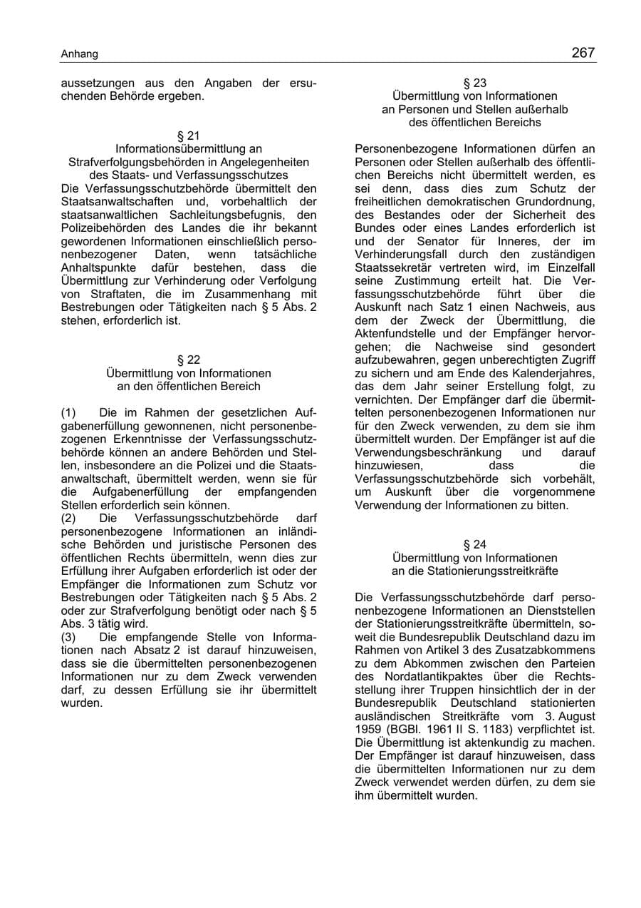 Seite 267 des Verfassungsschutzbericht 2003 Berlin