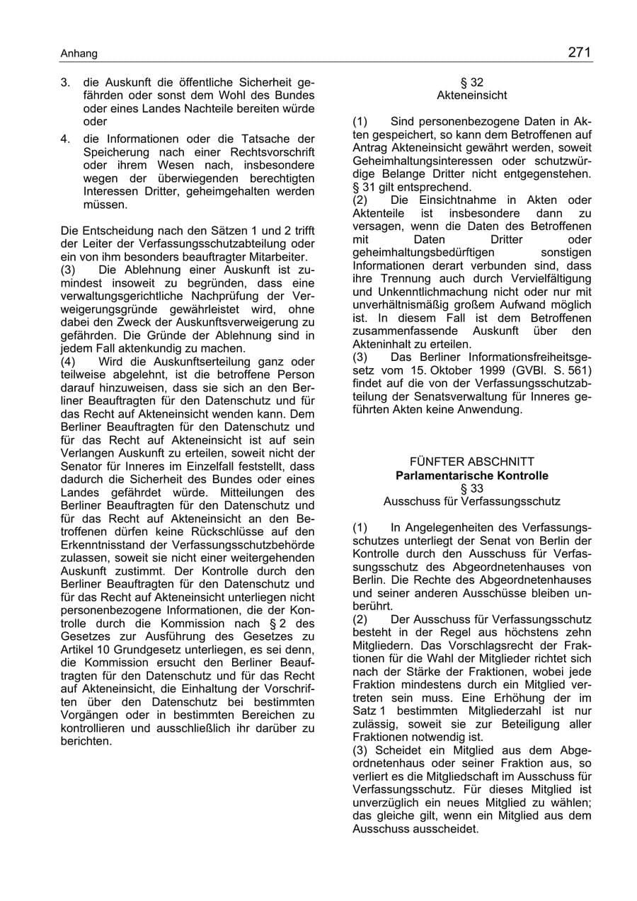 Seite 271 des Verfassungsschutzbericht 2003 Berlin