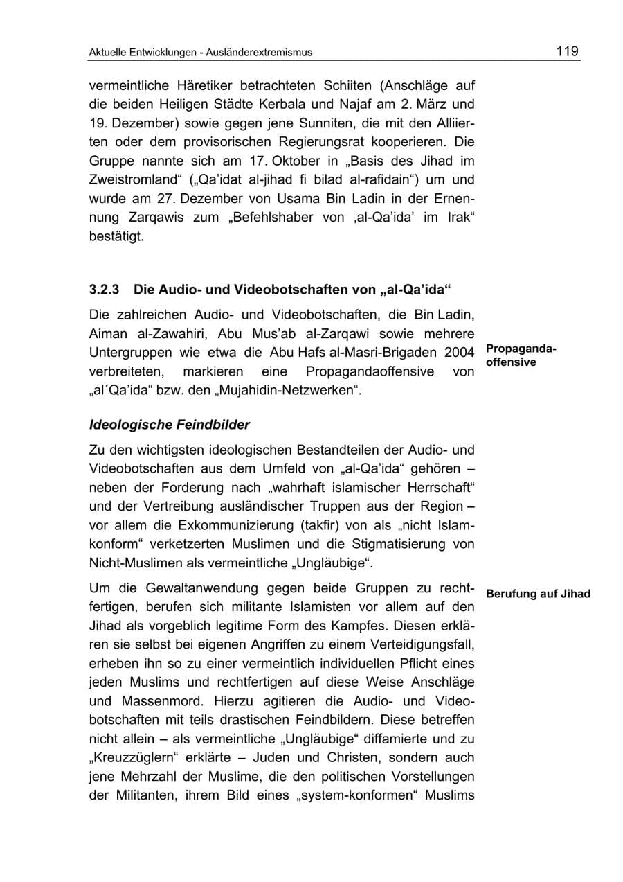 Seite 119 des Verfassungsschutzbericht 2004 Berlin