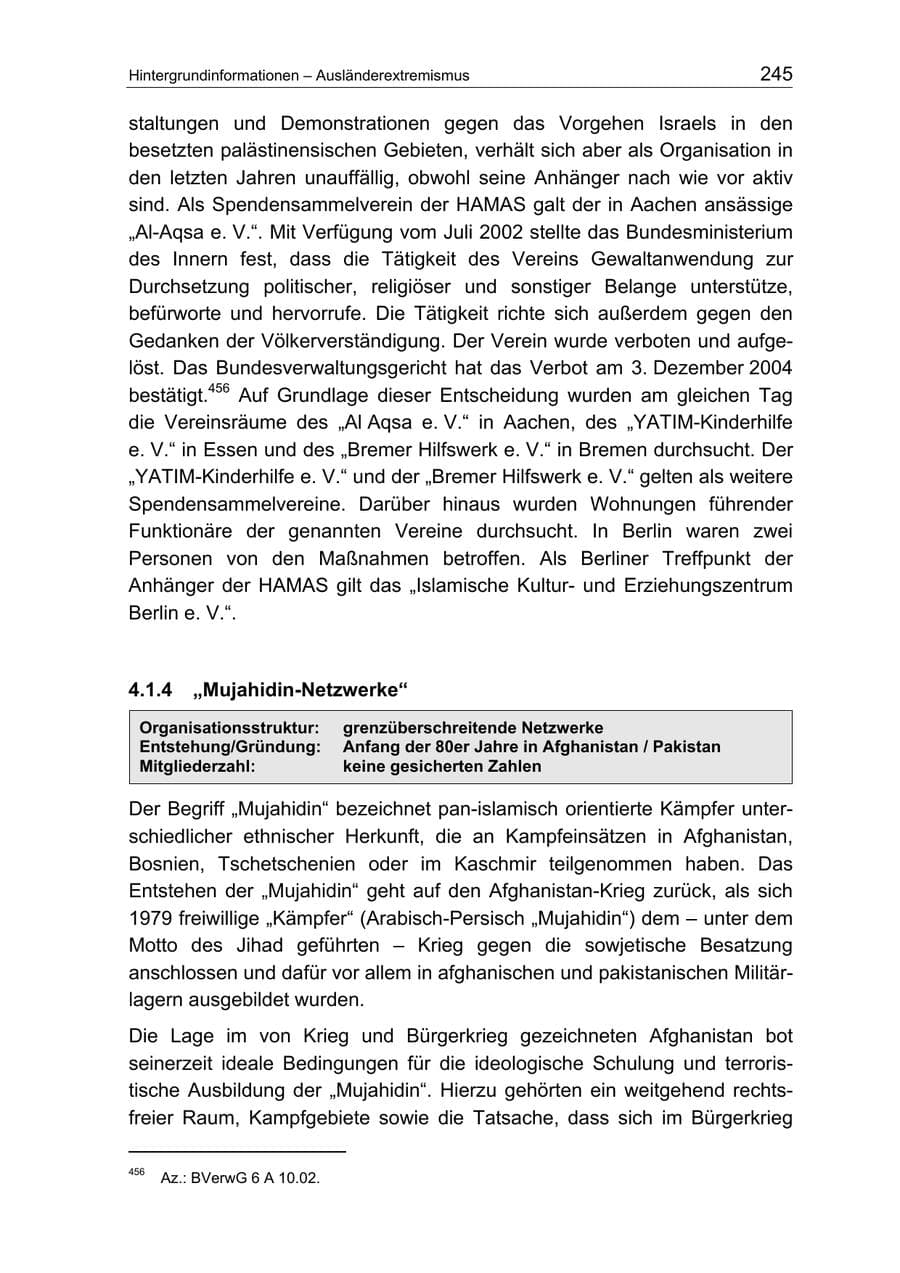 Seite 245 des Verfassungsschutzbericht 2004 Berlin
