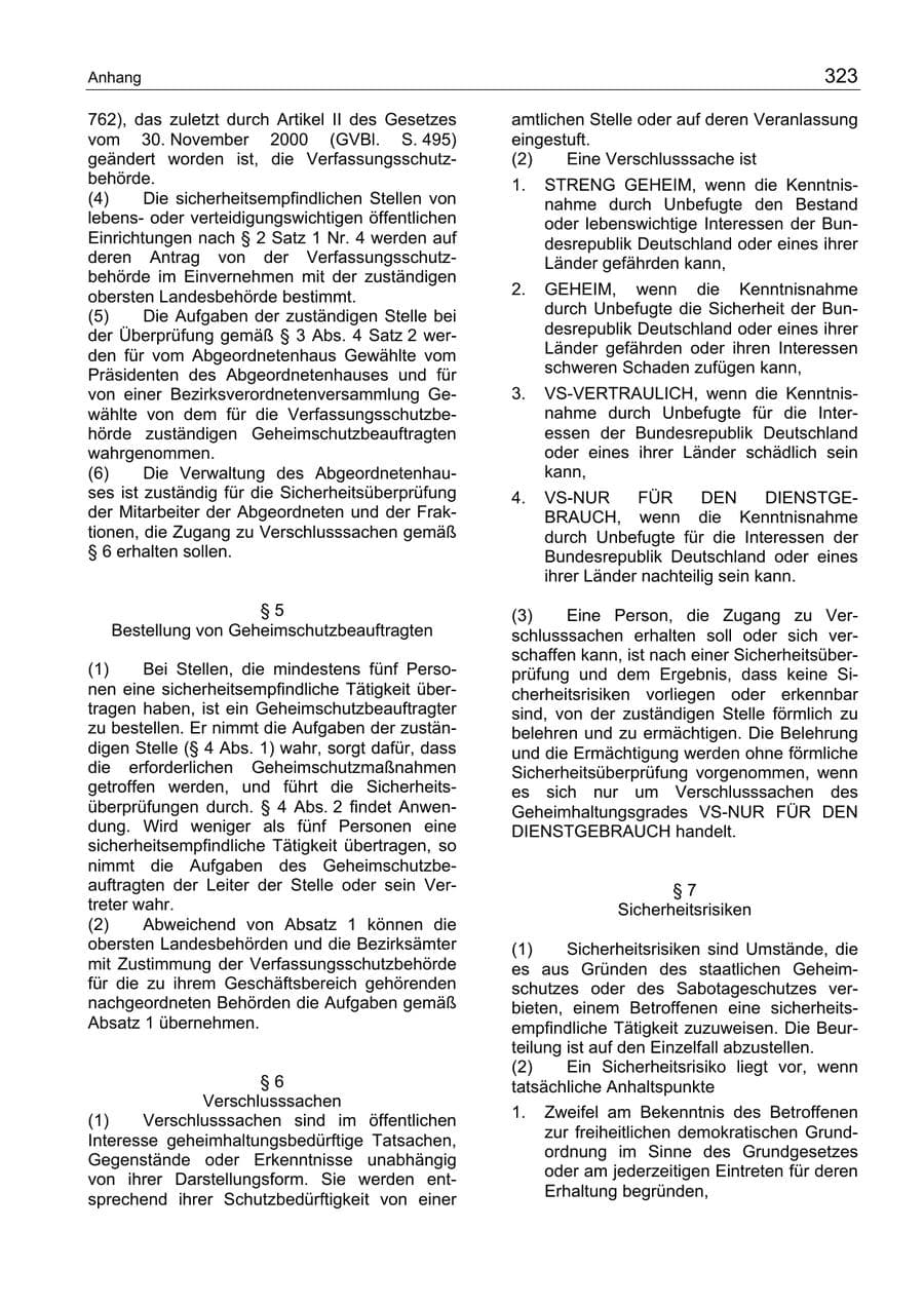 Seite 323 des Verfassungsschutzbericht 2004 Berlin