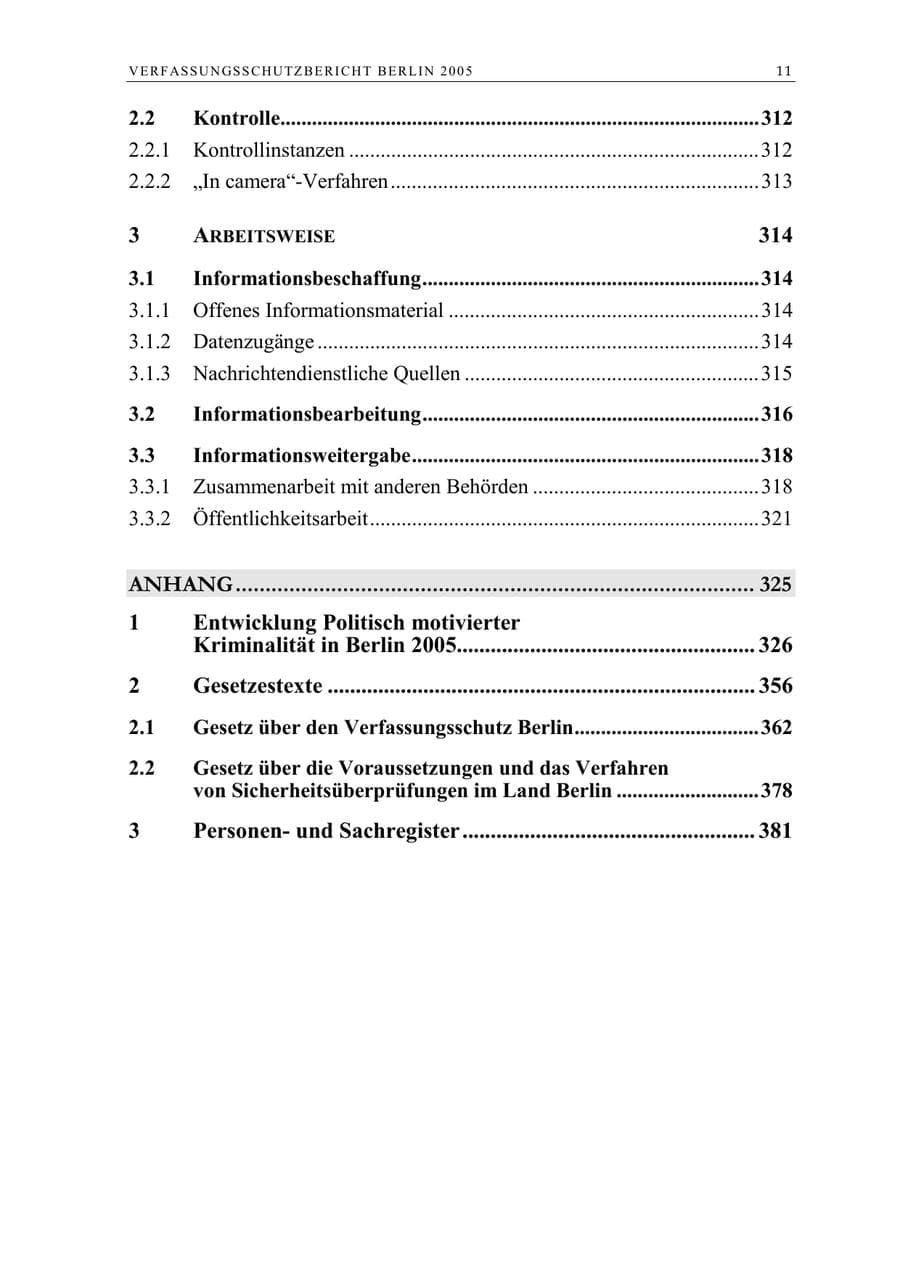 Seite 12 des Verfassungsschutzbericht 2005 Berlin